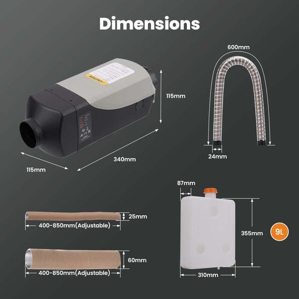Niezależny ogrzewacz diesla MaXpeedingRods MXR-1FA (2 kW)
